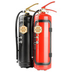 fire extinguisher minibar with shot glass holders