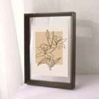 floating photo frame for prints and posters in black walnut