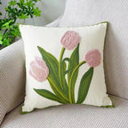 floral embroidered pillow cover in 16