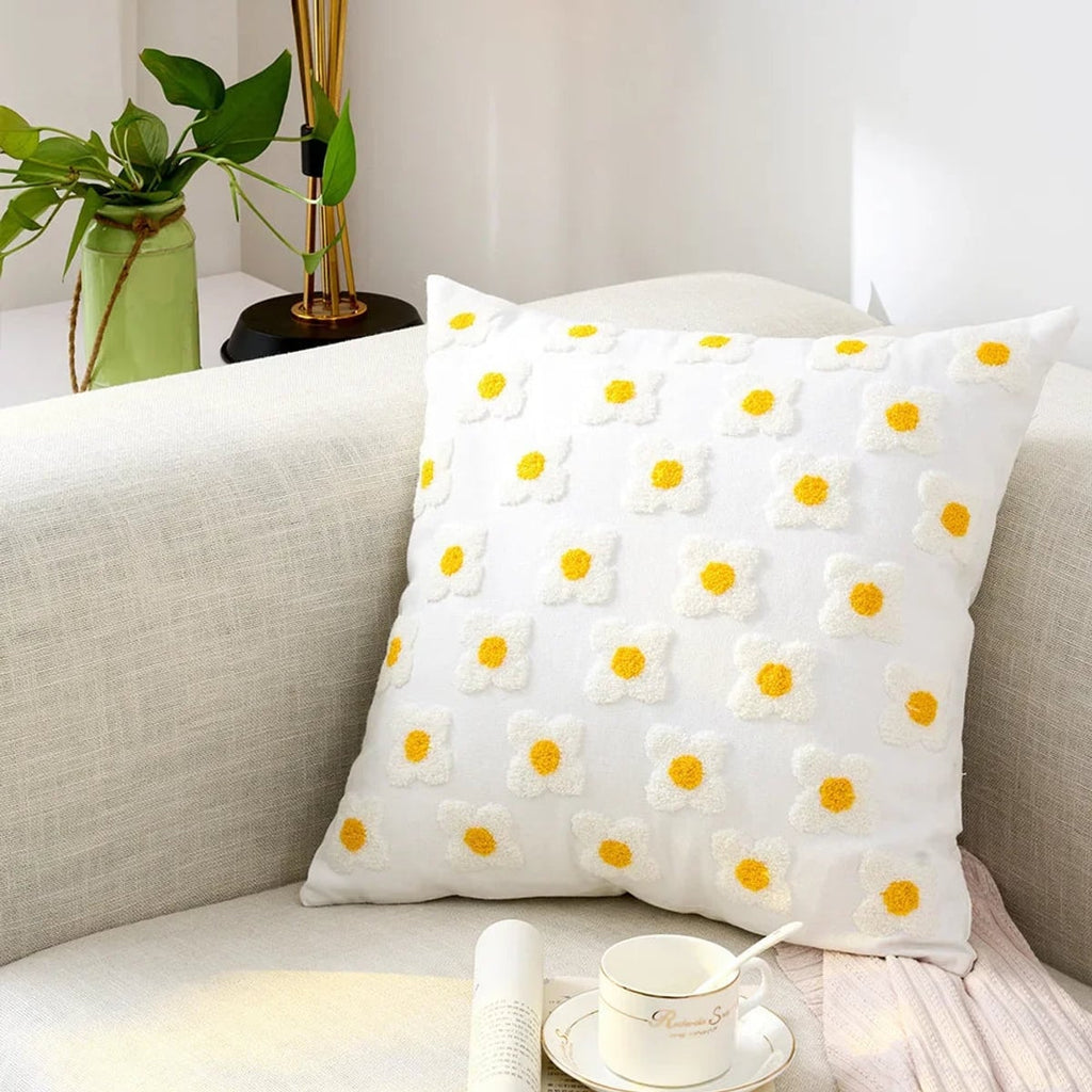floral embroidered pillow cover in 2