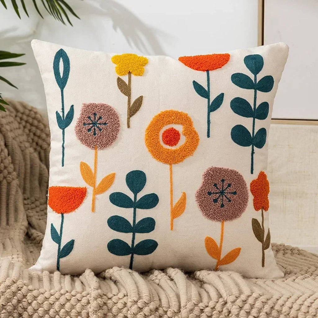 floral embroidered pillow cover in 20