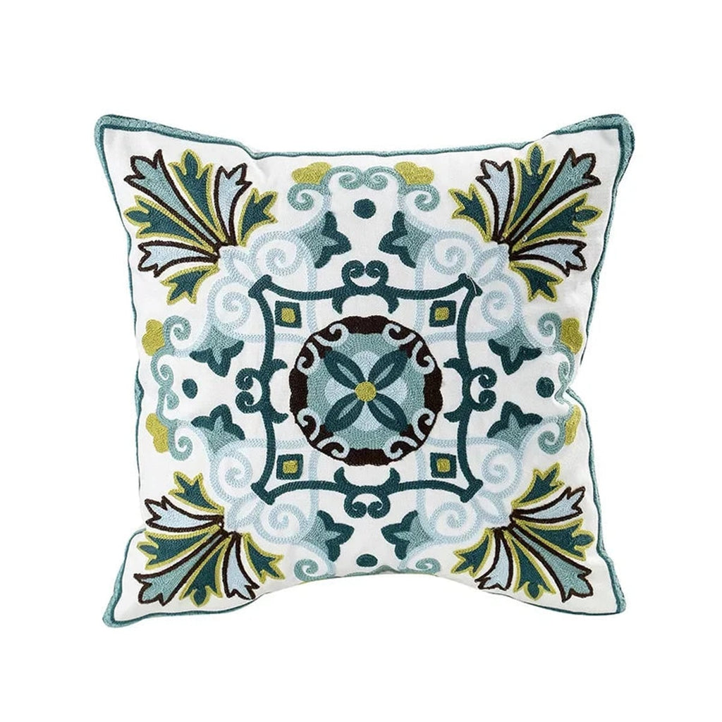 floral embroidered pillow cover in 5