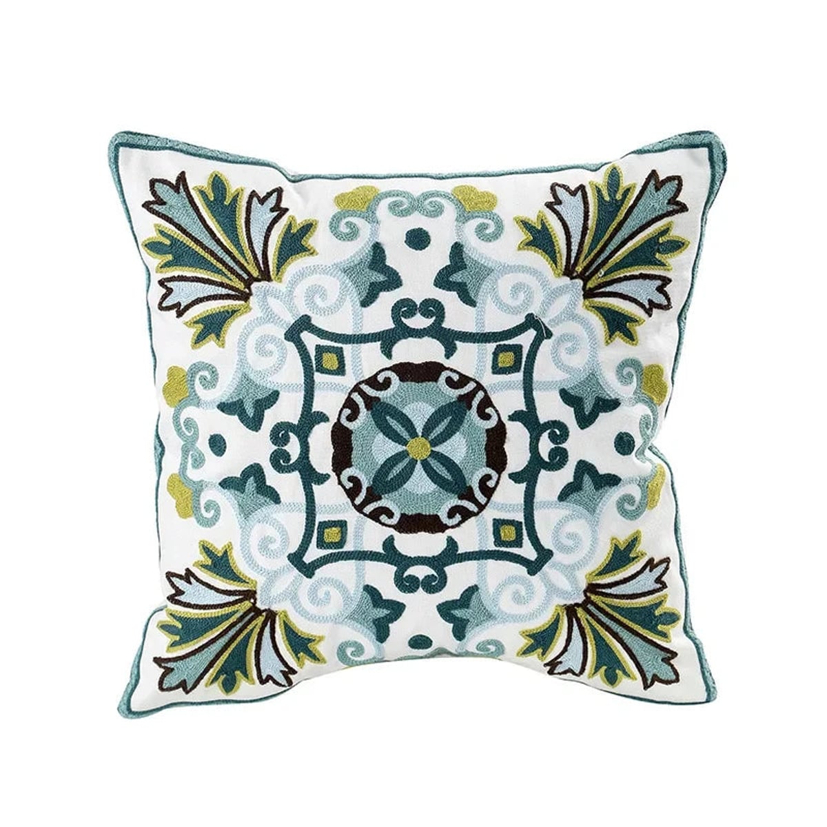floral embroidered pillow cover in 5