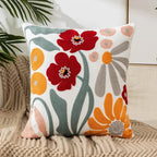 floral embroidered pillow cover in 18
