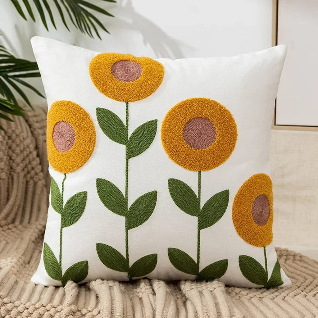 floral embroidered pillow cover in 21