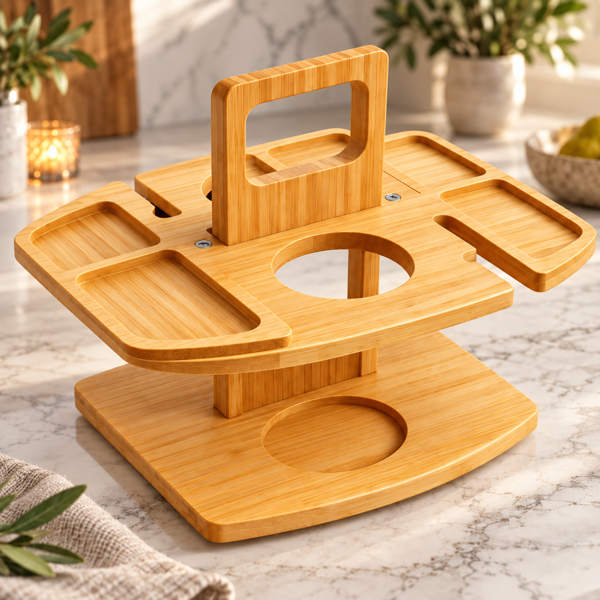 foldable wine and snack picnic table