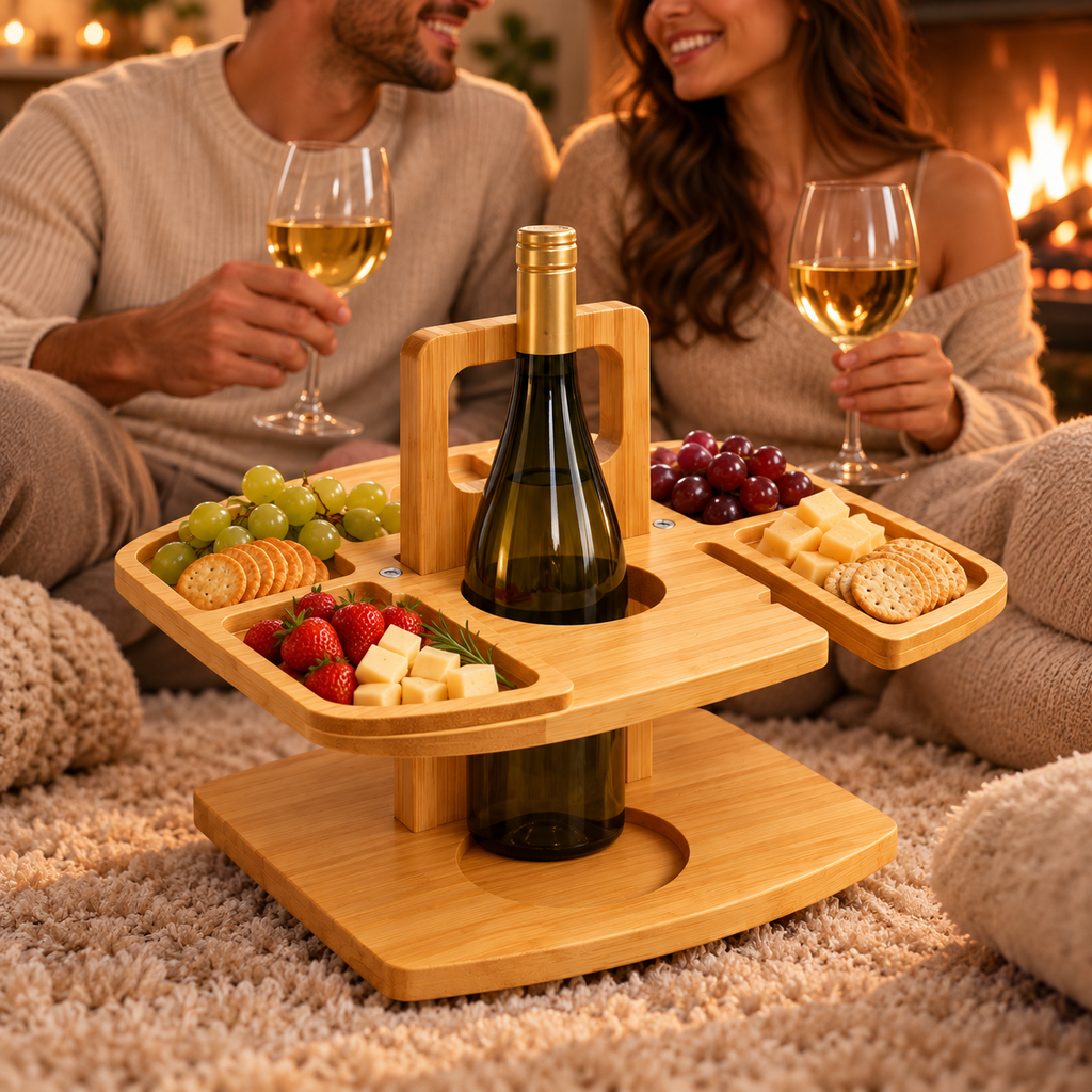 foldable wine and snack picnic table
