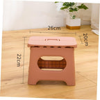 folding step stool with carry handle in pink