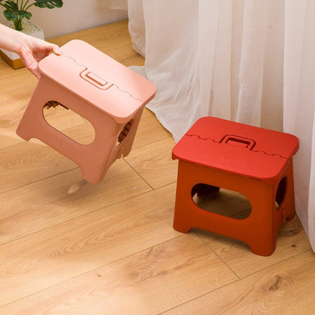 folding step stool with carry handle