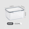 fridge storage containers with drain baskets