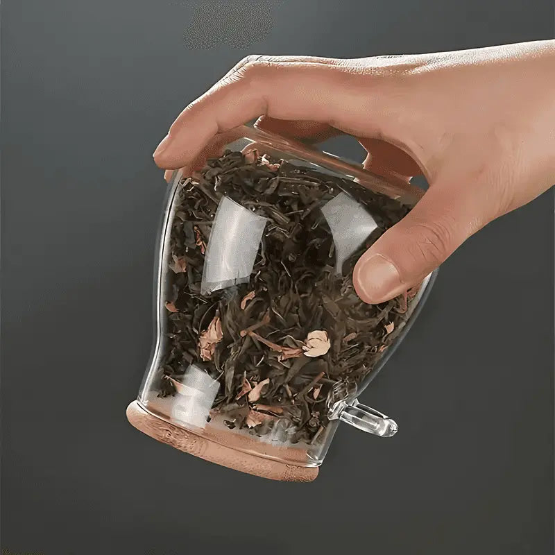 glass storage jar with spoon