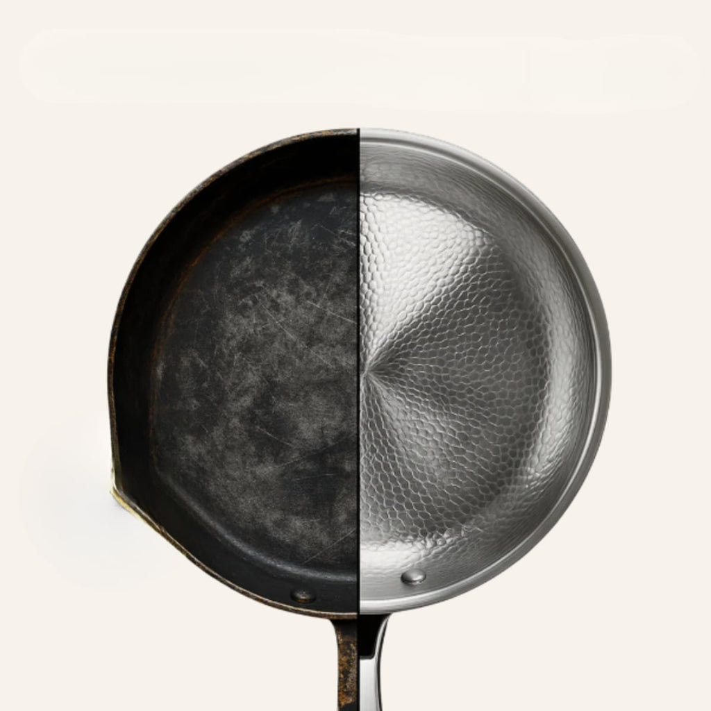 hammered finish frying pan