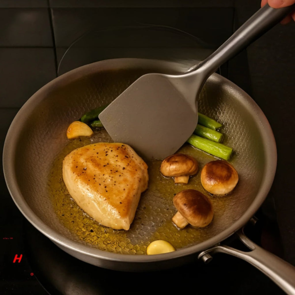 hammered finish frying pan