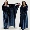 hooded wearable throw blanket