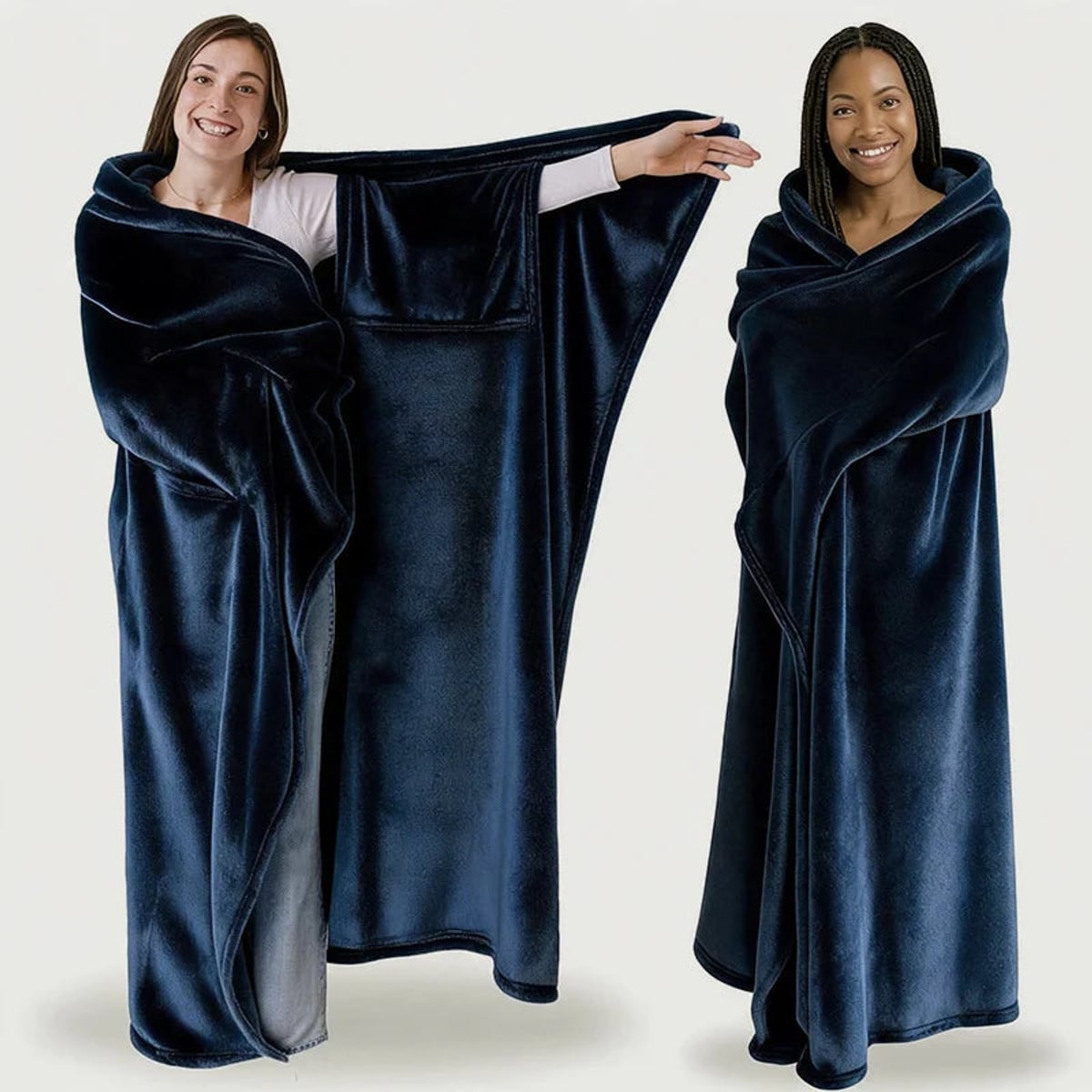 hooded wearable throw blanket