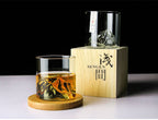 japanese mountain whisky glass with wooden gift box