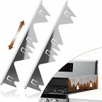 l-shaped cooker gap cover in 2pcs - silver