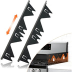 l-shaped cooker gap cover in 2 pcs - black