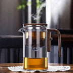 magnetic infuser teapot with loose leaf strainer