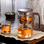 magnetic infuser teapot with loose leaf strainer