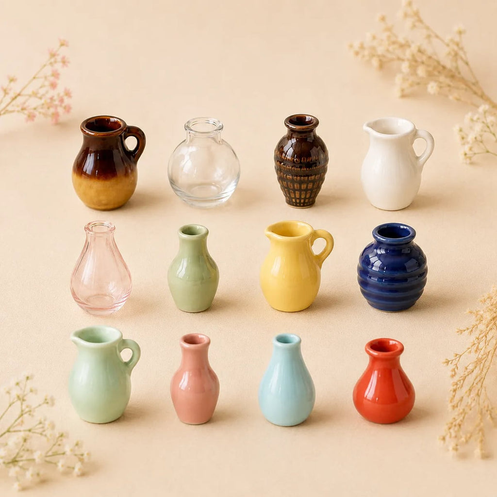 mini vase fridge magnets
