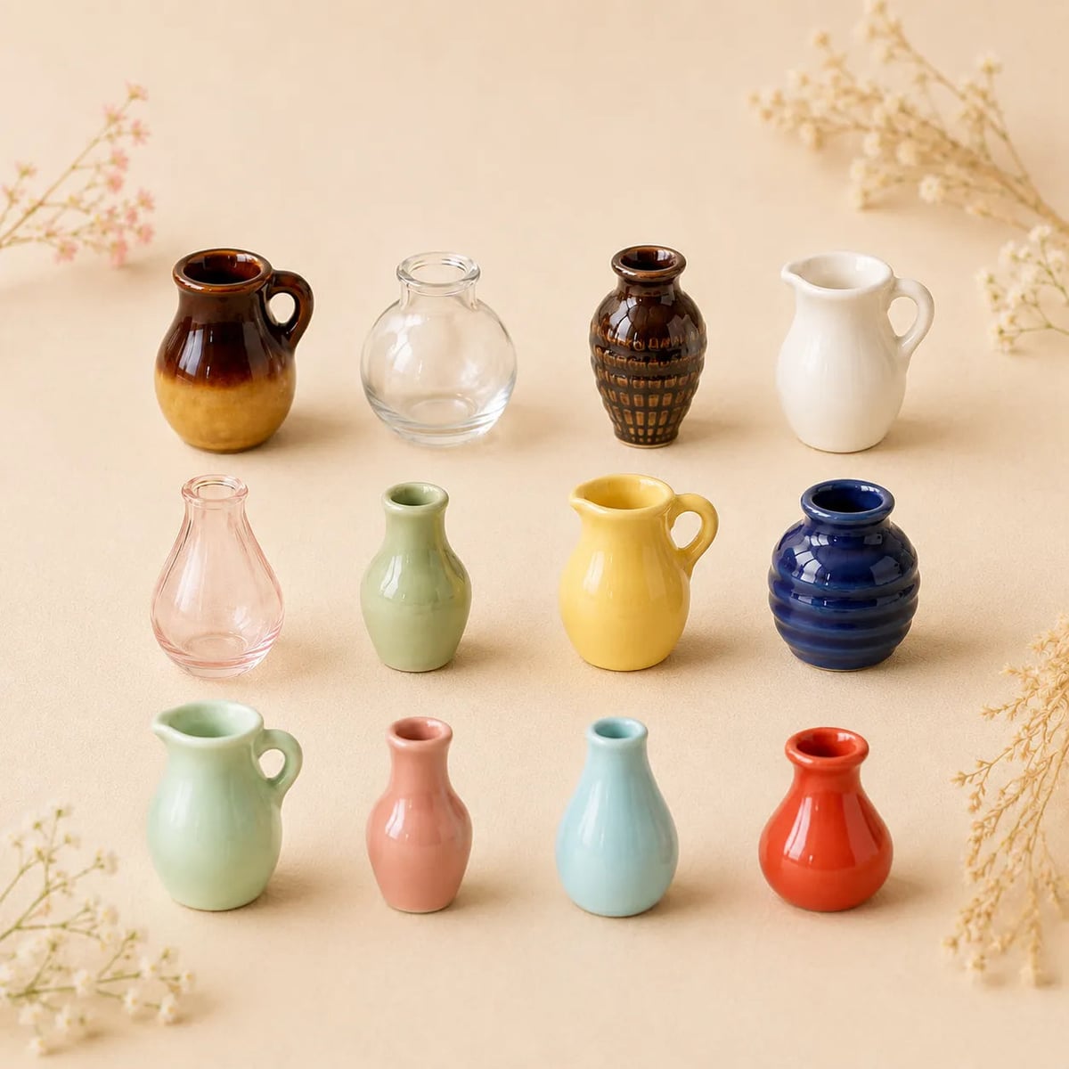 mini vase fridge magnets