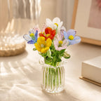 miniature flower bouquet with vase