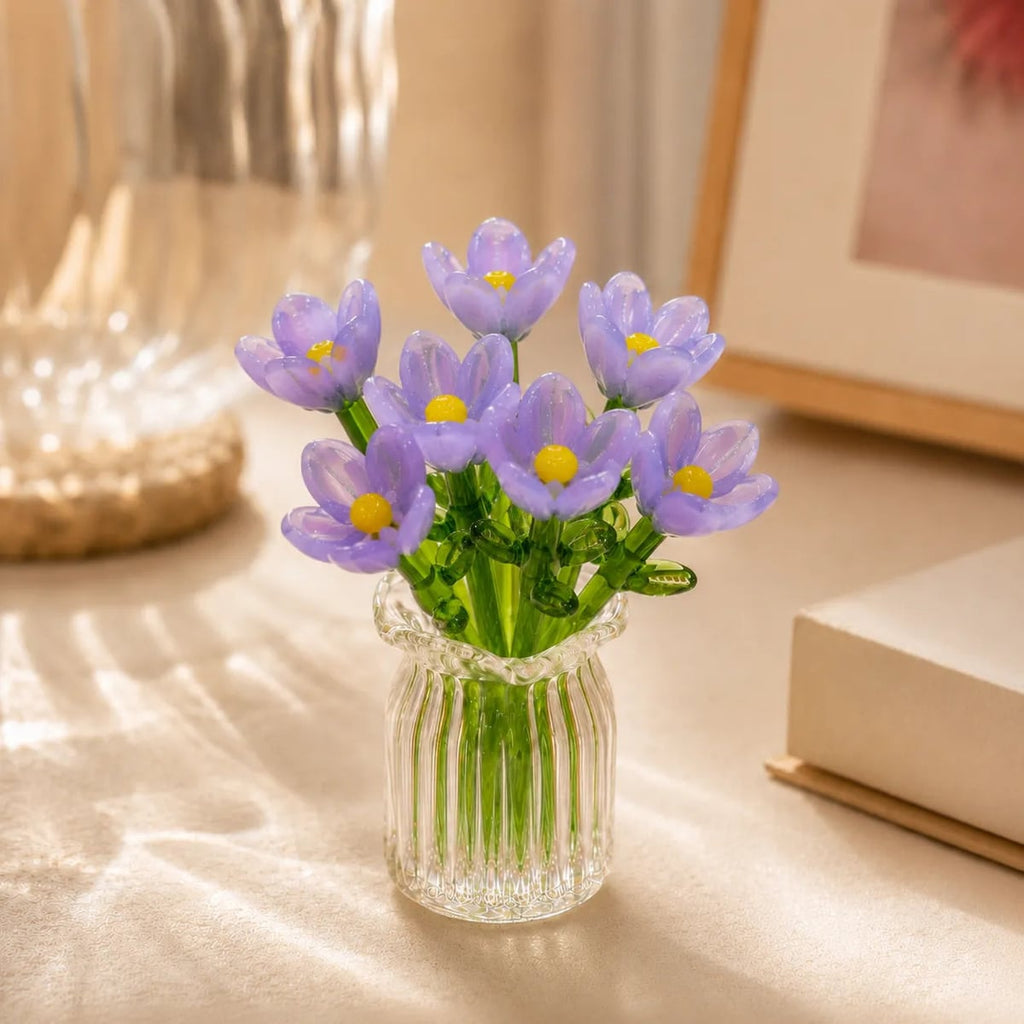 miniature flower bouquet with vase