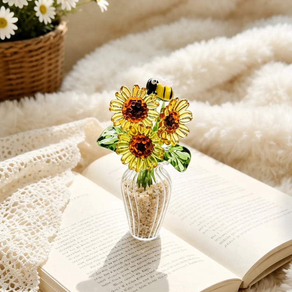 miniature flower bouquet with vase