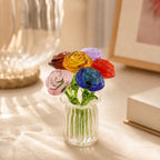 miniature flower bouquet with vase