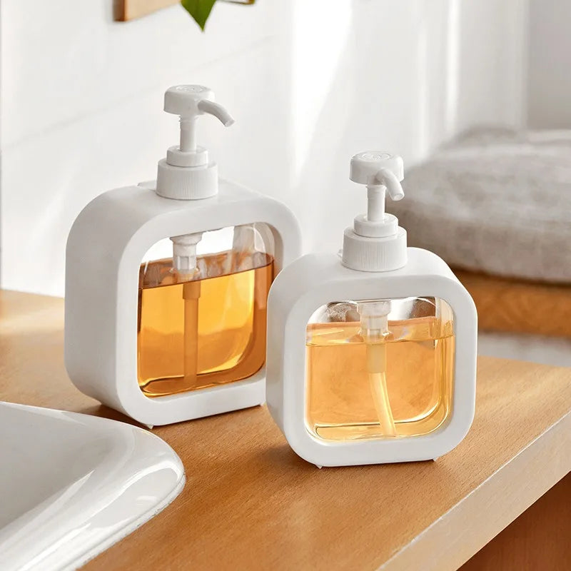 minimalist pump soap dispenser with window