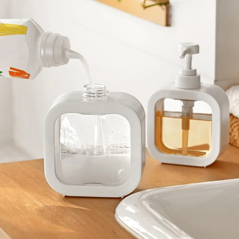 minimalist pump soap dispenser with window