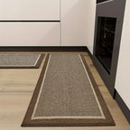non-slip kitchen runner mat in mocha