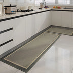 non-slip kitchen runner mat in stone mist