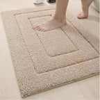 non-slip ridged bath mat in beige