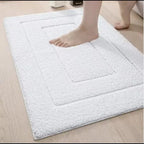 non-slip ridged bath mat in white