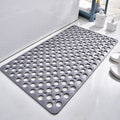 non-slip shower mat with drainage holes in grey
