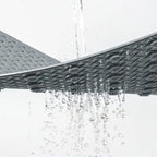 non-slip shower mat with suction cups in dark gray