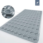 non-slip shower mat with suction cups in dark gray