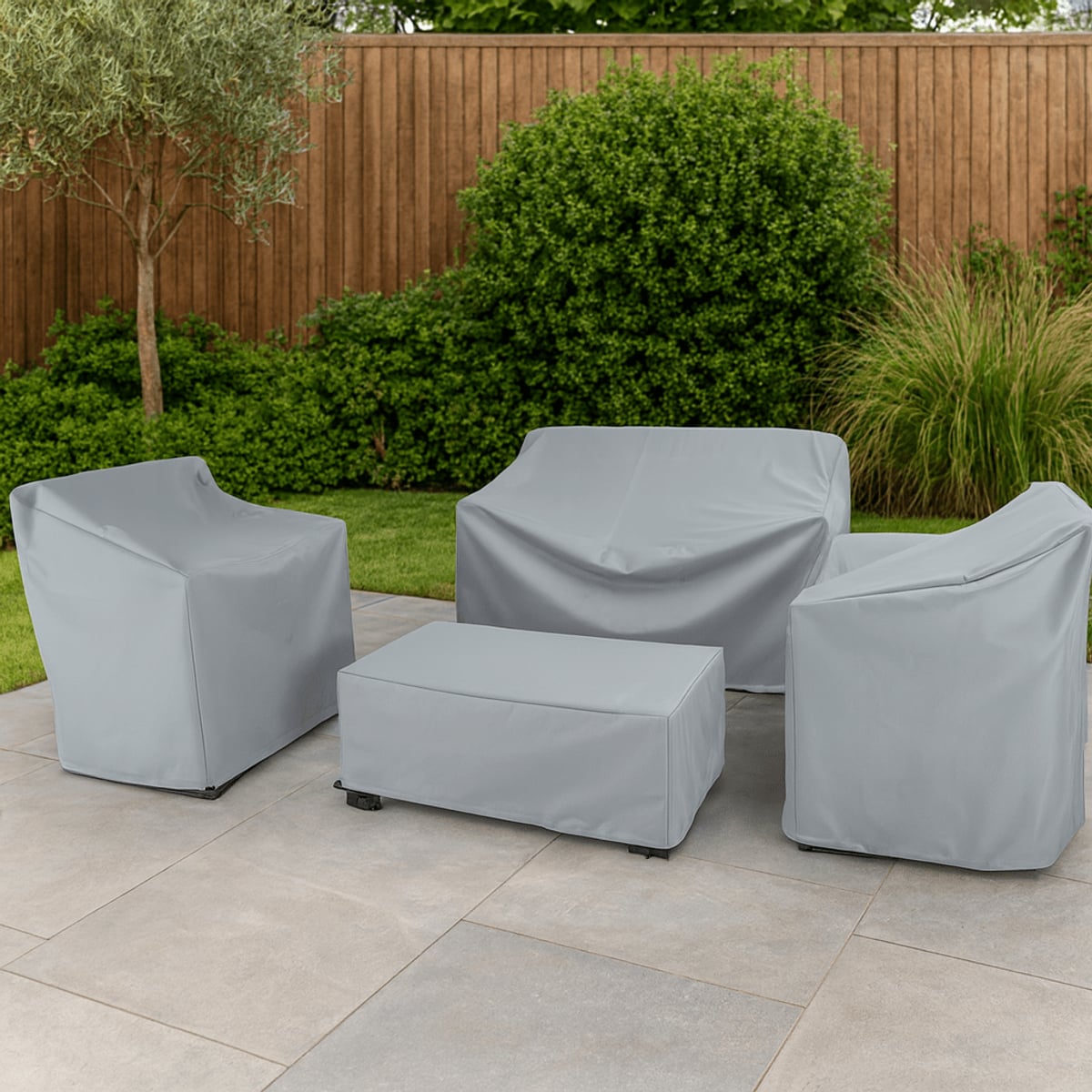outdoor furniture cover set in silver