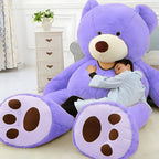 oversized giant plush teddy bear in purple