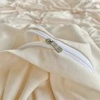 pinch pleat duvet cover set in beige