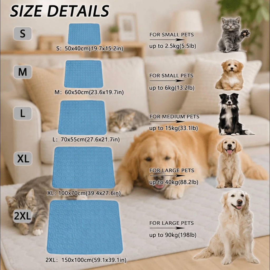 quilted cooling pet mat