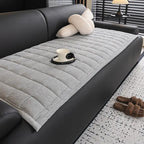quilted non-slip sofa cover mat in silver haze