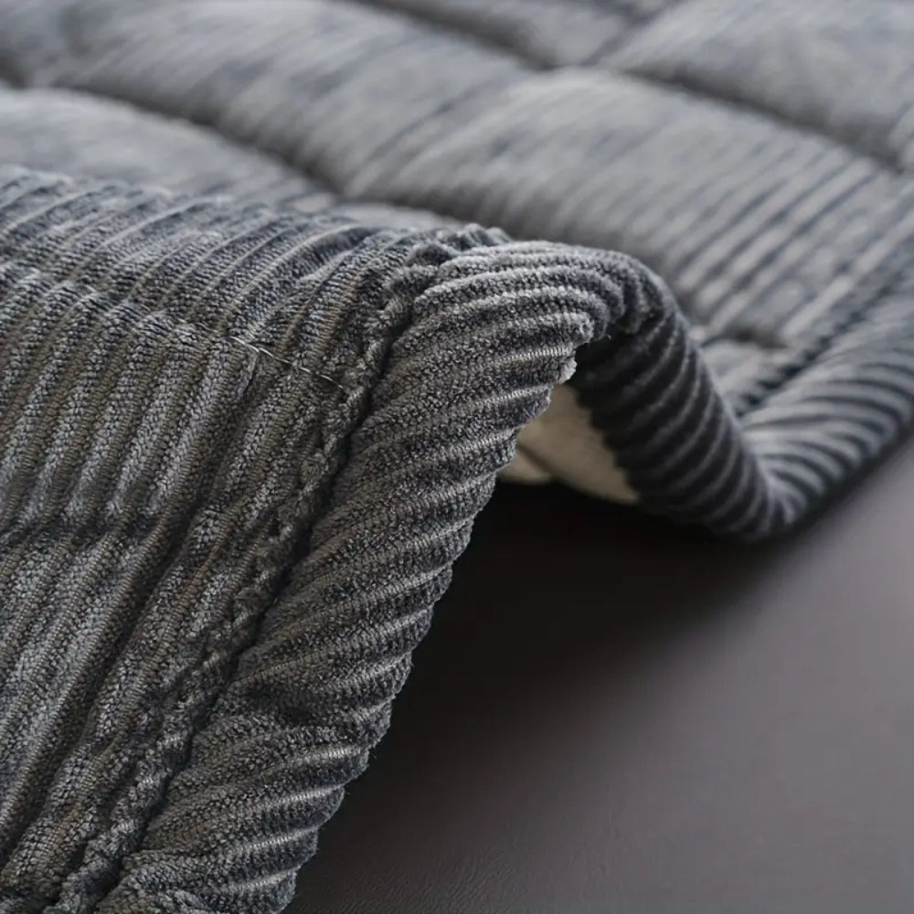 quilted non-slip sofa cover mat in slate haze