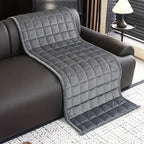 quilted non-slip sofa cover mat in silver haze