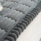 quilted plush sofa cover in charcoal calm