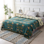 reversible boho bird throw blanket