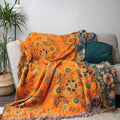 reversible boho floral throw