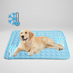 self-cooling pet mat in blue
